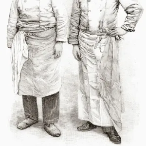 Two 19Th Century Chefs. From L illustration Published 1897