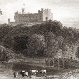 19th Century View Of Belvoir Castle (Pronounced Beaver) Leicestershire, England. From Churtons Portrait And Lanscape Gallery, Published 1836