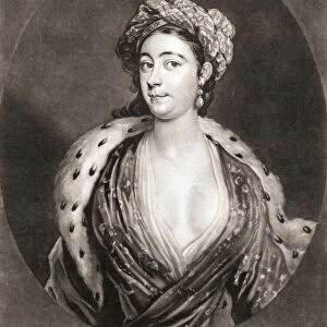 Amalie Sophie Marianne von Wallmoden, Countess of Yarmouth, born Amalie von Wendt, 1704 - 1765. Mistress of King George III of England. After a contemporary engraving