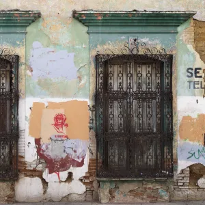 Devastated Wall With Windows