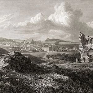 Edinburgh From St. Anthonys Chapel. From The Original Painting By Lt. Col. Batty F. R. S. From The Book "Select Views Of Some Of The Principal Cities Of Europe"Published London 1832. Engraved By W. I. Cooke