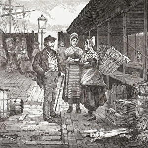 A Fishmarket In Aberdeen, Scotland In The Late 19Th Century. From Our Own Country Published 1898
