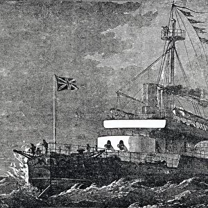Hms Devastation At The Queens Jubilee Naval Review In 1887 From Illustrated London News July 1887
