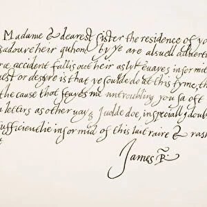 King James Vi Of Scotland And James I As King Of England And Ireland, 1566 - 1625. Hand Writing Sample