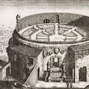 The Mausoleum Of Augustus, Rome, Italy. 18Th Century Print