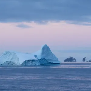 Full moon over Gerlache Strain, Antarctic Peninsula, Antarctica