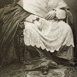 Nicholas Patrick Wiseman, 1802-1865. English Cardinal First Archbishop Of Westminster. Engraved By D.J.Pound From A Photograph By Simonton And Millard, Dublin. From The Book The Drawing-Room Portrait Gallery Of Eminent Personages Volume 2. Published In London 1859