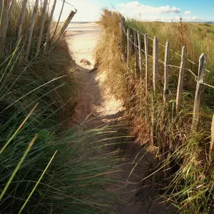 Pathway To The Beach, Beadnell, Northumberland, England