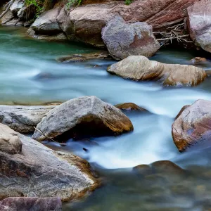 River flowing in Zion National Park, Utah, USA