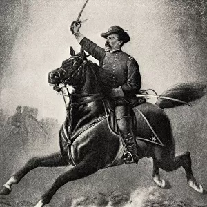 Romanticization Of American Civil War Cavalryman. From The Book The International Library Of Famous Literature. Published In London 1900. Volume Xv