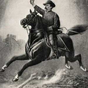 Romanticization Of American Civil War Cavalryman. From The Book The International Library Of Famous Literature. Published In London 1900. Volume Xv