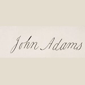 Signature Of John Adams 1735-1826. First Vice-President And Second President Of The United States Of America