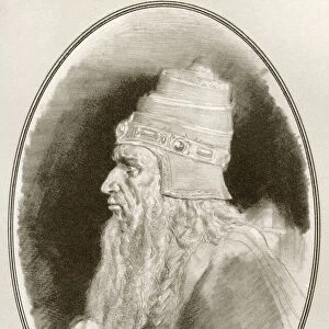 Solomon, also called Jedidiah, reigned c. 970 - 931 BC. King of Israel. Illustration by Gordon Ross, American artist and illustrator (1873-1946), from Living Biographies of Famous Rulers