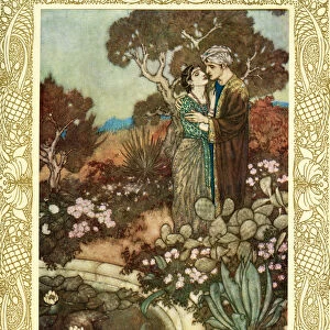 Do You, Within Your Little Hour Of Grace, The Waving Cypress In Your Arms Enlace, Before The Mother Back Into Her Arms Fold, And Dissolve You In A Last Embrace. Illustration By Edmund Dulac From The Rubaiyat Of Omar Khayyam, Published 1909