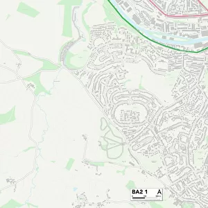 Bath and North East Somerset BA2 1 Map