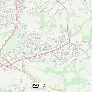 Bath and North East Somerset BA2 5 Map
