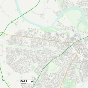 Postcode Sector Maps Canvas Print Collection: CA - Carlisle