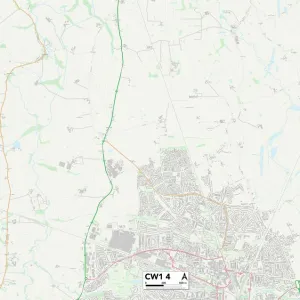 Cheshire East CW1 4 Map