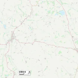 Cheshire East CW3 0 Map