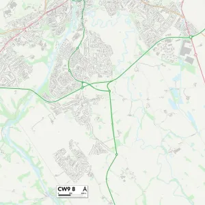 Postcode Sector Maps Mouse Mat Collection: CW - Crewe