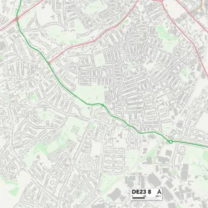 Postcode Sector Maps Photographic Print Collection: DE - Derby