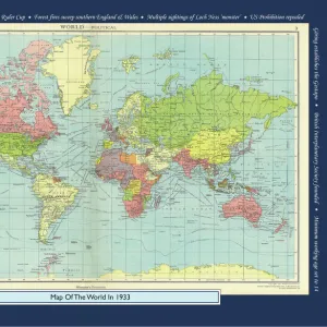 Historical World Events map 1933 UK version