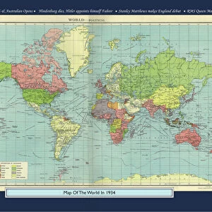 Historical World Events map 1934 UK version