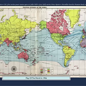 Historical World Events map 1956 UK version