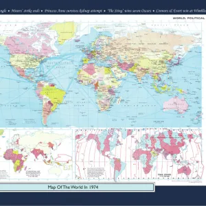 Historical World Events map 1974 UK version