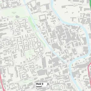 Postcode Sector Maps Pillow Collection: HU - Hull