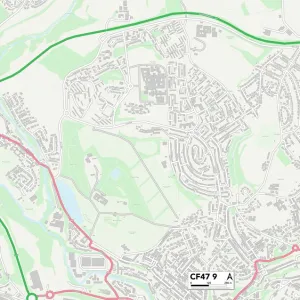 Merthyr Tydfil CF47 9 Map