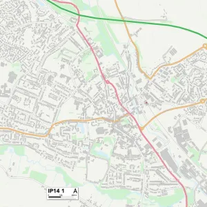 Mid Suffolk IP14 1 Map