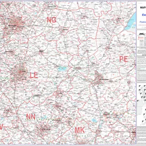 Postcode Sector Map sheet 14 East Midlands