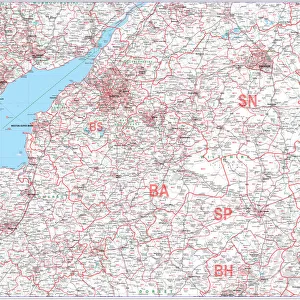 Postcode Sector Map sheet 6 Avon and Wiltshire