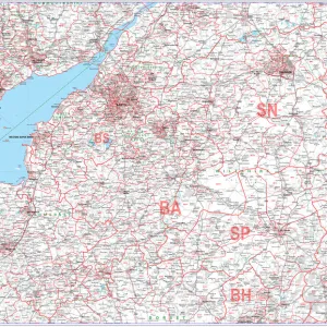 Postcode Sector Map sheet 6 Avon and Wiltshire