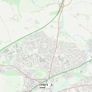 Warwick CV34 5 Print Map Sector Warwick CV34 5 Print Map Sector