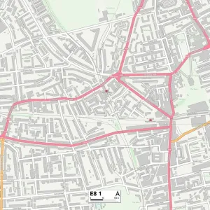 Hackney E8 1 Postcode Sector Print Map Hackney E8 1 Postcode Sector Print Map