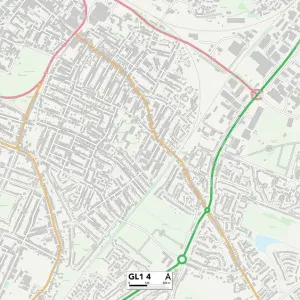 Gloucester GL1 4 Print Map Sector Gloucester GL1 4 Print Map Sector