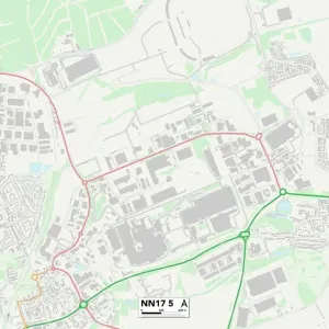 Corby NN17 5 Postcode Sector Print Map Corby NN17 5 Postcode Sector Print Map