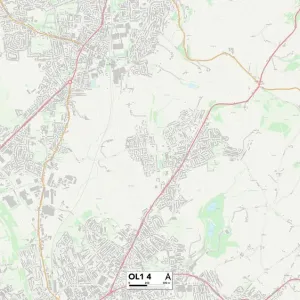 Oldham OL1 4 Postcode Sector Print Map