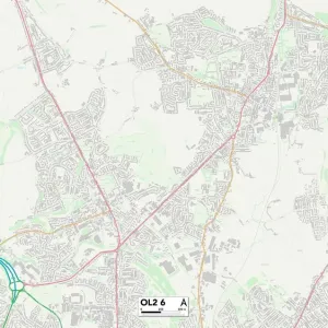 Oldham OL2 6 Print Map Sector