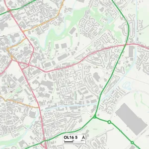 Rochdale OL16 5 Postcode Sector Print Map