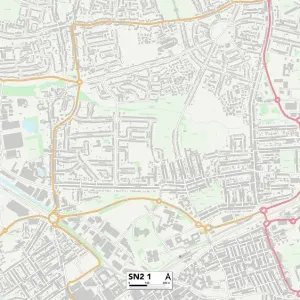 Swindon SN2 1 Print Map