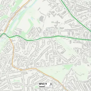 Wolverhampton WV3 9 Print Map Sector Wolverhampton WV3 9 Print Map Sector