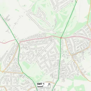 Postcode Sector Maps Collection: SM - Sutton