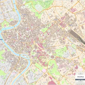 Rome City Centre Street Map