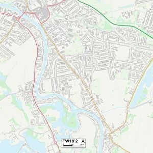Spelthorne TW18 2 Map