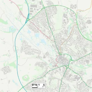 Staffordshire ST16 1 Map