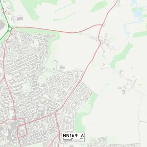 Kettering NN16 9 Postcode Sector Print Map Kettering NN16 9 Postcode Sector Print Map