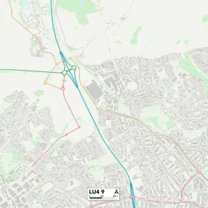 Luton LU4 9 Print Map Postcode Sector